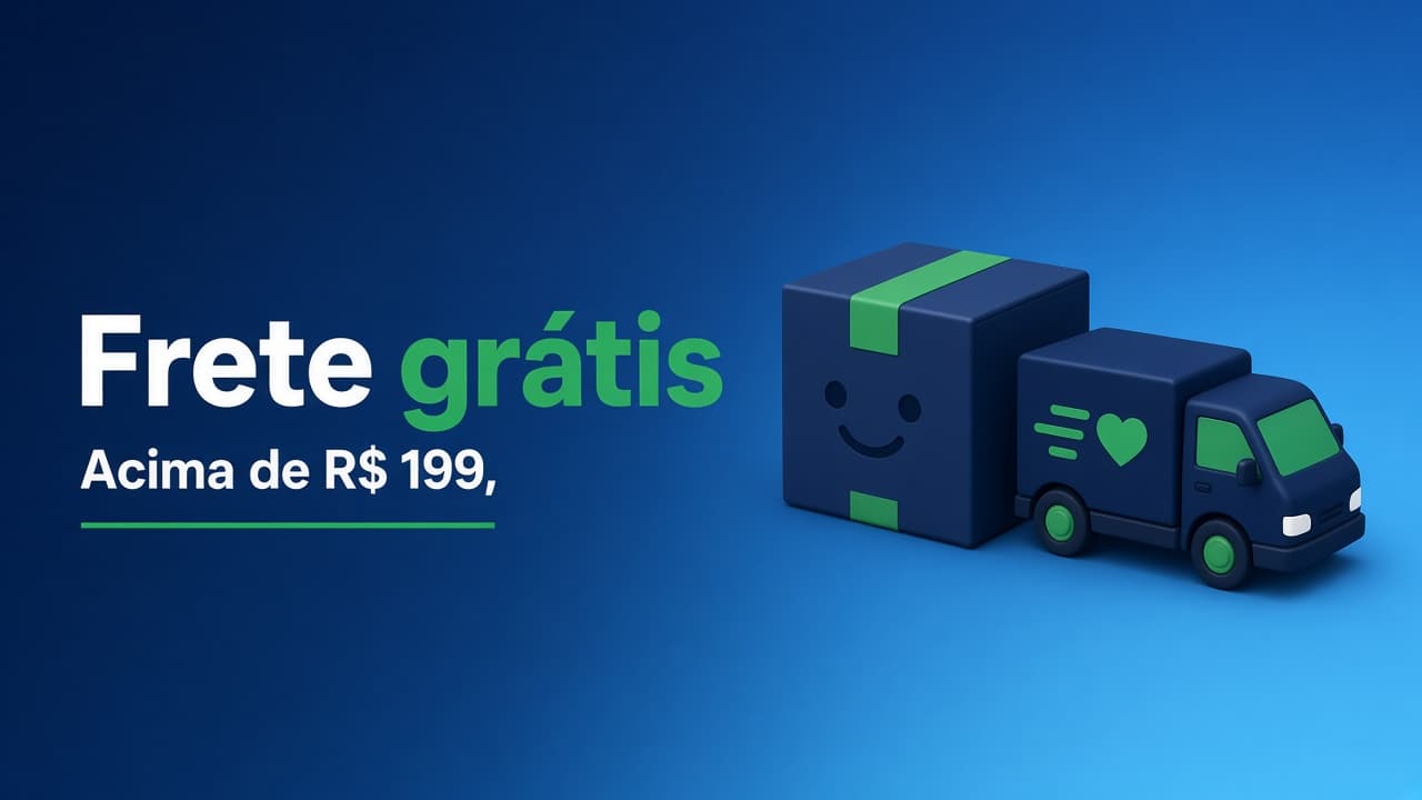Frete grátis em compras acima de R$ 199